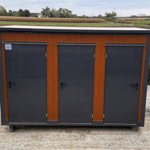 Sanitärcontainer, Toilettenpavillon mit Dreipersonenkabine