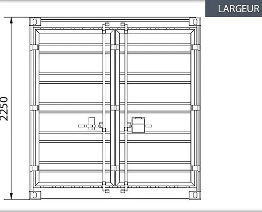 15 Fuß Container mit Elektroinstallation, Lüftungsgittern und Schlüsselschloss – Bild 3