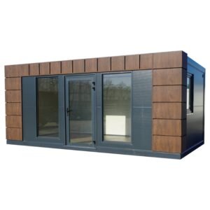 6×3 meter Helsinki-model geïsoleerde container – tuinkantoor – locatie bungalow