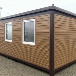 BUREAUCONTAINER 6 X 2,40M HOUTKLEUR – NIEUW