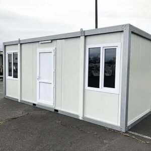 BUNGALOW VAN 14 M² GELEVERD KLAAR VOOR MONTAGE – NIEUW