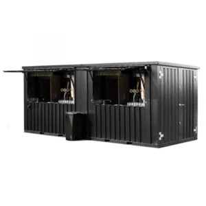 Zerlegbarer Barcontainer 6×2 Meter XL Schwarz RAL 9005-Neu