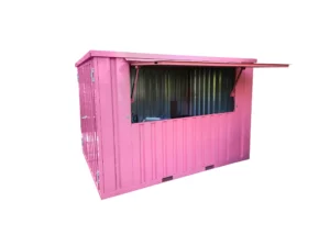 XL zerlegbarer Barcontainer 3×2 m Rosa RAL 3015-Neu